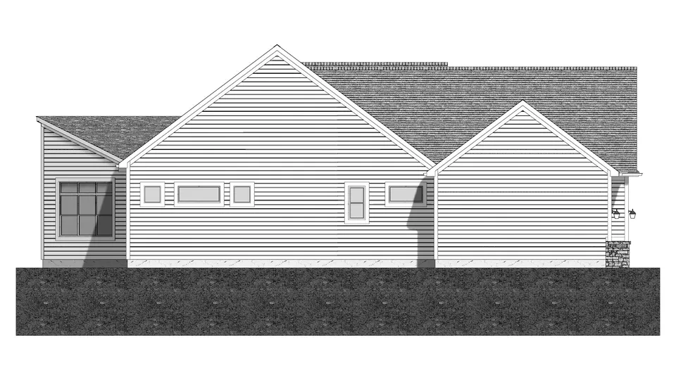 The Royalton house plan, exterior view 4